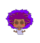 Afro girl emoji（個別スタンプ：28）