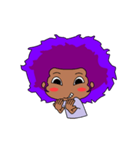 Afro girl emoji（個別スタンプ：29）