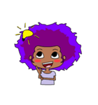 Afro girl emoji（個別スタンプ：31）