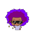 Afro girl emoji（個別スタンプ：32）