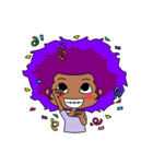 Afro girl emoji（個別スタンプ：33）