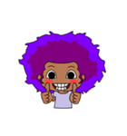 Afro girl emoji（個別スタンプ：34）