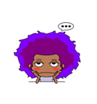 Afro girl emoji（個別スタンプ：35）