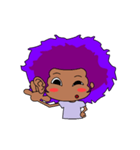 Afro girl emoji（個別スタンプ：36）