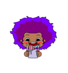 Afro girl emoji（個別スタンプ：37）