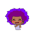 Afro girl emoji（個別スタンプ：39）