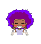 Afro girl emoji（個別スタンプ：40）