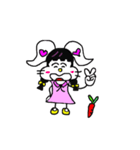 The lovely white rabbit（個別スタンプ：1）