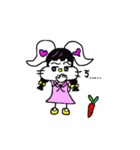 The lovely white rabbit（個別スタンプ：4）
