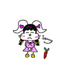 The lovely white rabbit（個別スタンプ：13）