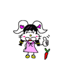 The lovely white rabbit（個別スタンプ：15）