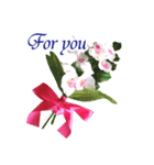 花で挨拶、大人も使える感謝の花束（写真）（個別スタンプ：12）