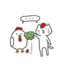 ねことにわとり（個別スタンプ：16）