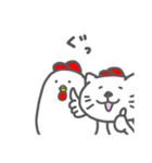 ねことにわとり（個別スタンプ：20）
