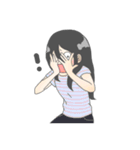 足がちにつかない女の子，ましろ。（個別スタンプ：2）