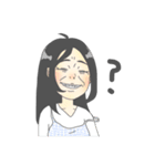 足がちにつかない女の子，ましろ。（個別スタンプ：3）