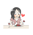 足がちにつかない女の子，ましろ。（個別スタンプ：18）