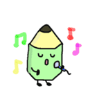 かわいいえんぴつくんとケシ子ちゃん（個別スタンプ：9）