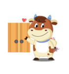 A little Cute Cow in Softly Love（個別スタンプ：4）