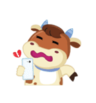 A little Cute Cow in Softly Love（個別スタンプ：24）