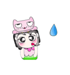 ..Mr. Saki and cat..Pink（個別スタンプ：4）