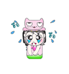 ..Mr. Saki and cat..Pink（個別スタンプ：6）