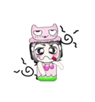 ..Mr. Saki and cat..Pink（個別スタンプ：9）