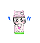 ..Mr. Saki and cat..Pink（個別スタンプ：11）