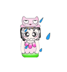 ..Mr. Saki and cat..Pink（個別スタンプ：12）