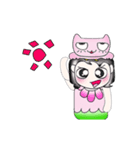 ..Mr. Saki and cat..Pink（個別スタンプ：17）