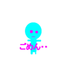 超かわいい多角形キャラクター シンプル（個別スタンプ：3）