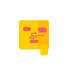 超かわいい多角形キャラクター シンプル（個別スタンプ：21）