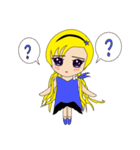 Molly ＆ Bunny ( おんなのひと＆ うさぎ )（個別スタンプ：3）