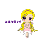 Molly ＆ Bunny ( おんなのひと＆ うさぎ )（個別スタンプ：4）