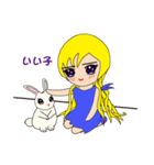 Molly ＆ Bunny ( おんなのひと＆ うさぎ )（個別スタンプ：31）