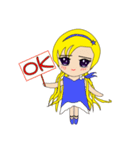 Molly ＆ Bunny ( おんなのひと＆ うさぎ )（個別スタンプ：35）