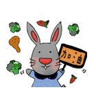 Miss O and Big nose Rabbit（個別スタンプ：2）