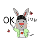 Miss O and Big nose Rabbit（個別スタンプ：9）