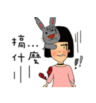 Miss O and Big nose Rabbit（個別スタンプ：14）