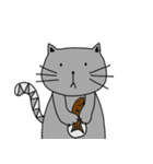 Gray and Orange CAT（個別スタンプ：6）