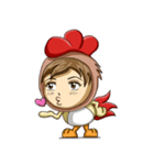 Rooster Costume by My Little Girl（個別スタンプ：2）