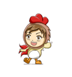 Rooster Costume by My Little Girl（個別スタンプ：3）