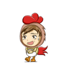 Rooster Costume by My Little Girl（個別スタンプ：4）