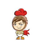 Rooster Costume by My Little Girl（個別スタンプ：9）