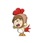 Rooster Costume by My Little Girl（個別スタンプ：11）