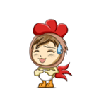 Rooster Costume by My Little Girl（個別スタンプ：13）