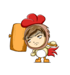 Rooster Costume by My Little Girl（個別スタンプ：14）
