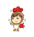 Rooster Costume by My Little Girl（個別スタンプ：17）