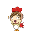 Rooster Costume by My Little Girl（個別スタンプ：18）