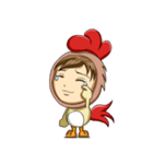 Rooster Costume by My Little Girl（個別スタンプ：19）